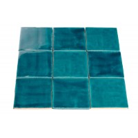 Wandtegel Handvorm Petrol Blauw 13x13