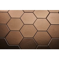 Wandtegel Hexagon Onda Aged Bronze