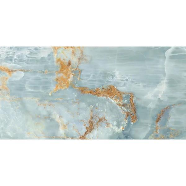 Imola The Room onyx aqua blue gold 60x120cm Glanzend Vlak Lappato